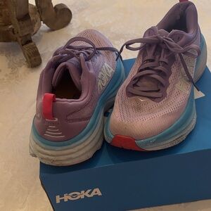 Hoka Women's Lavender and Aqua Athletic Shoes